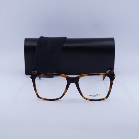 Saint Laurent SL717 SLIM 003 Square Eyeglasses 54mm – Havana - Picture 4 of 12